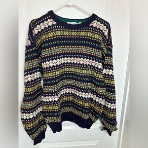 Vintage BASK Men’s large fair aisle sweater crewneck